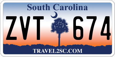 SC license plate ZVT674