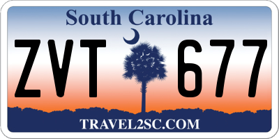 SC license plate ZVT677
