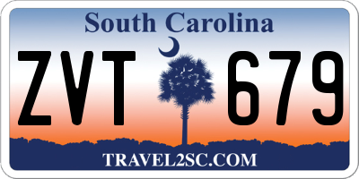SC license plate ZVT679