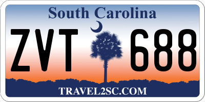 SC license plate ZVT688