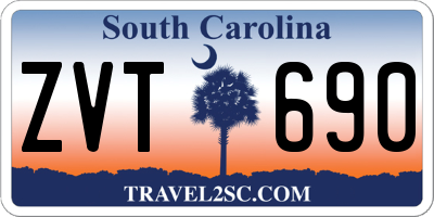 SC license plate ZVT690