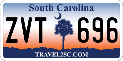 SC license plate ZVT696
