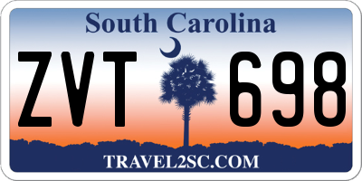 SC license plate ZVT698