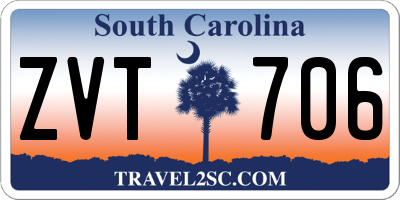 SC license plate ZVT706