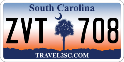 SC license plate ZVT708