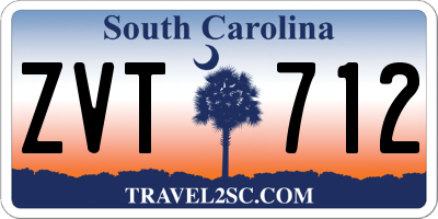 SC license plate ZVT712