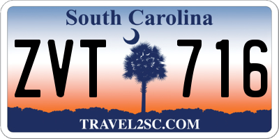 SC license plate ZVT716