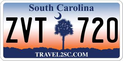 SC license plate ZVT720