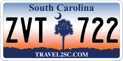 SC license plate ZVT722