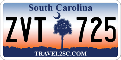 SC license plate ZVT725
