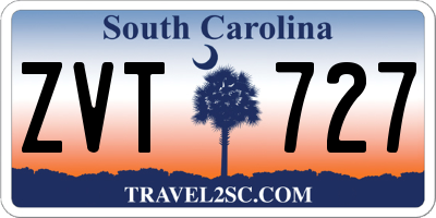 SC license plate ZVT727