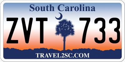 SC license plate ZVT733