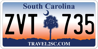 SC license plate ZVT735