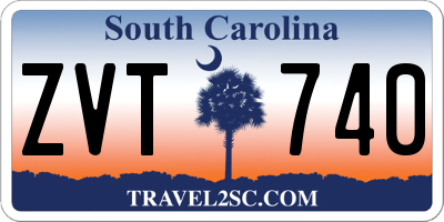 SC license plate ZVT740