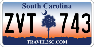 SC license plate ZVT743