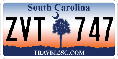 SC license plate ZVT747