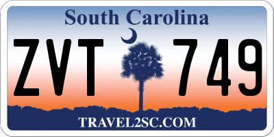 SC license plate ZVT749