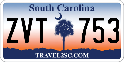 SC license plate ZVT753