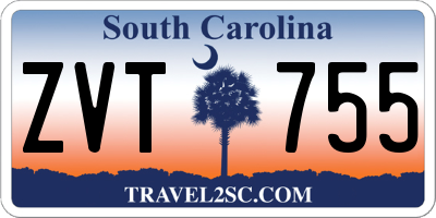 SC license plate ZVT755