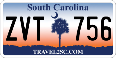 SC license plate ZVT756