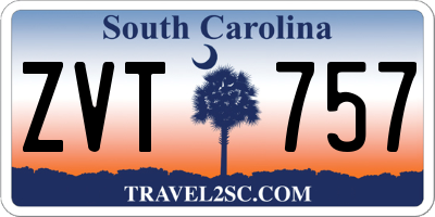 SC license plate ZVT757