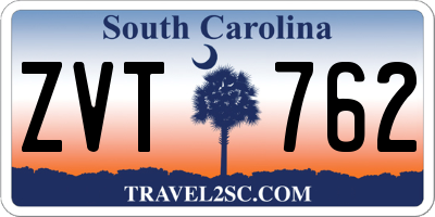 SC license plate ZVT762