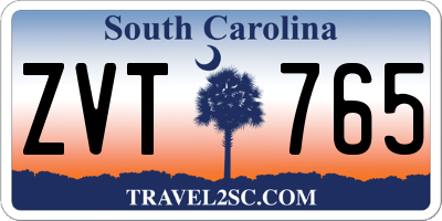 SC license plate ZVT765
