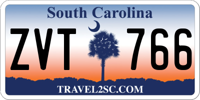 SC license plate ZVT766