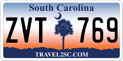 SC license plate ZVT769