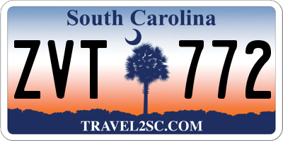 SC license plate ZVT772