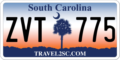 SC license plate ZVT775