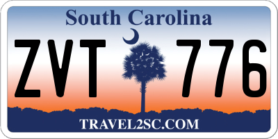 SC license plate ZVT776
