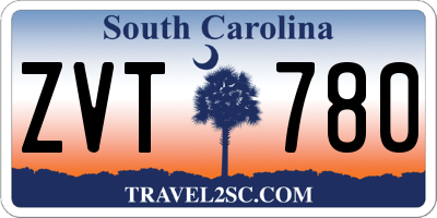 SC license plate ZVT780