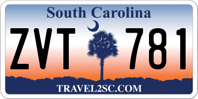 SC license plate ZVT781