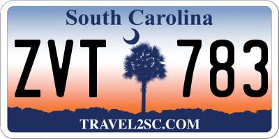 SC license plate ZVT783