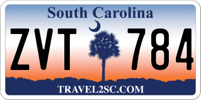 SC license plate ZVT784