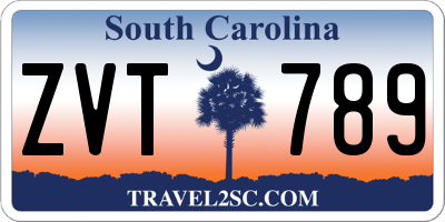 SC license plate ZVT789