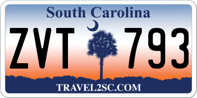 SC license plate ZVT793