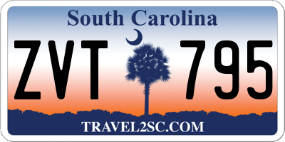 SC license plate ZVT795