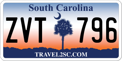 SC license plate ZVT796