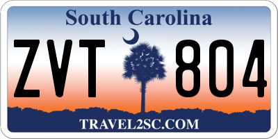 SC license plate ZVT804