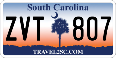 SC license plate ZVT807