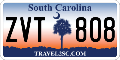 SC license plate ZVT808