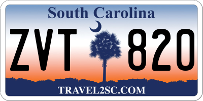 SC license plate ZVT820
