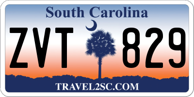 SC license plate ZVT829