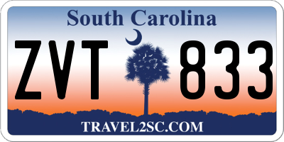 SC license plate ZVT833