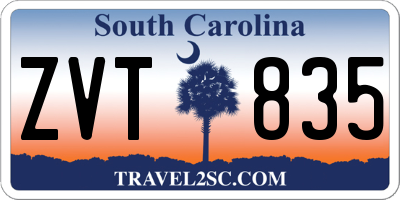 SC license plate ZVT835