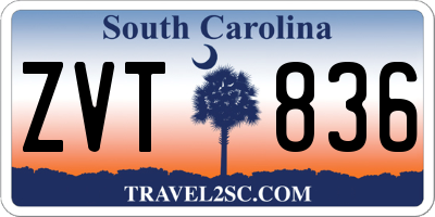 SC license plate ZVT836
