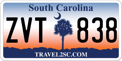 SC license plate ZVT838