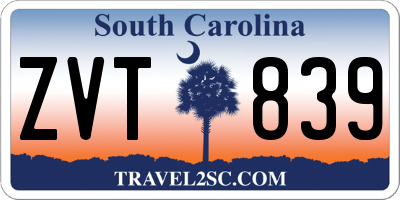 SC license plate ZVT839